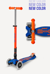 Micro Maxi Foldable LED Scooter -Neon Blaze Orange