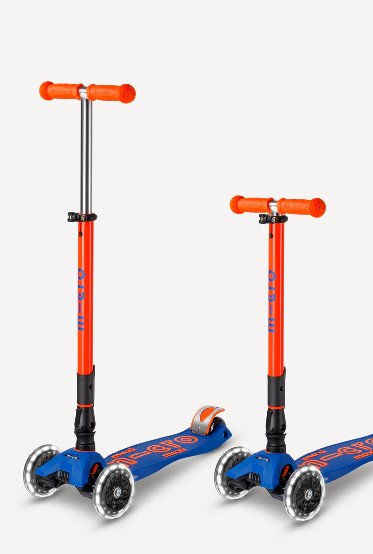 Micro Maxi Foldable LED Scooter -Neon Blaze Orange