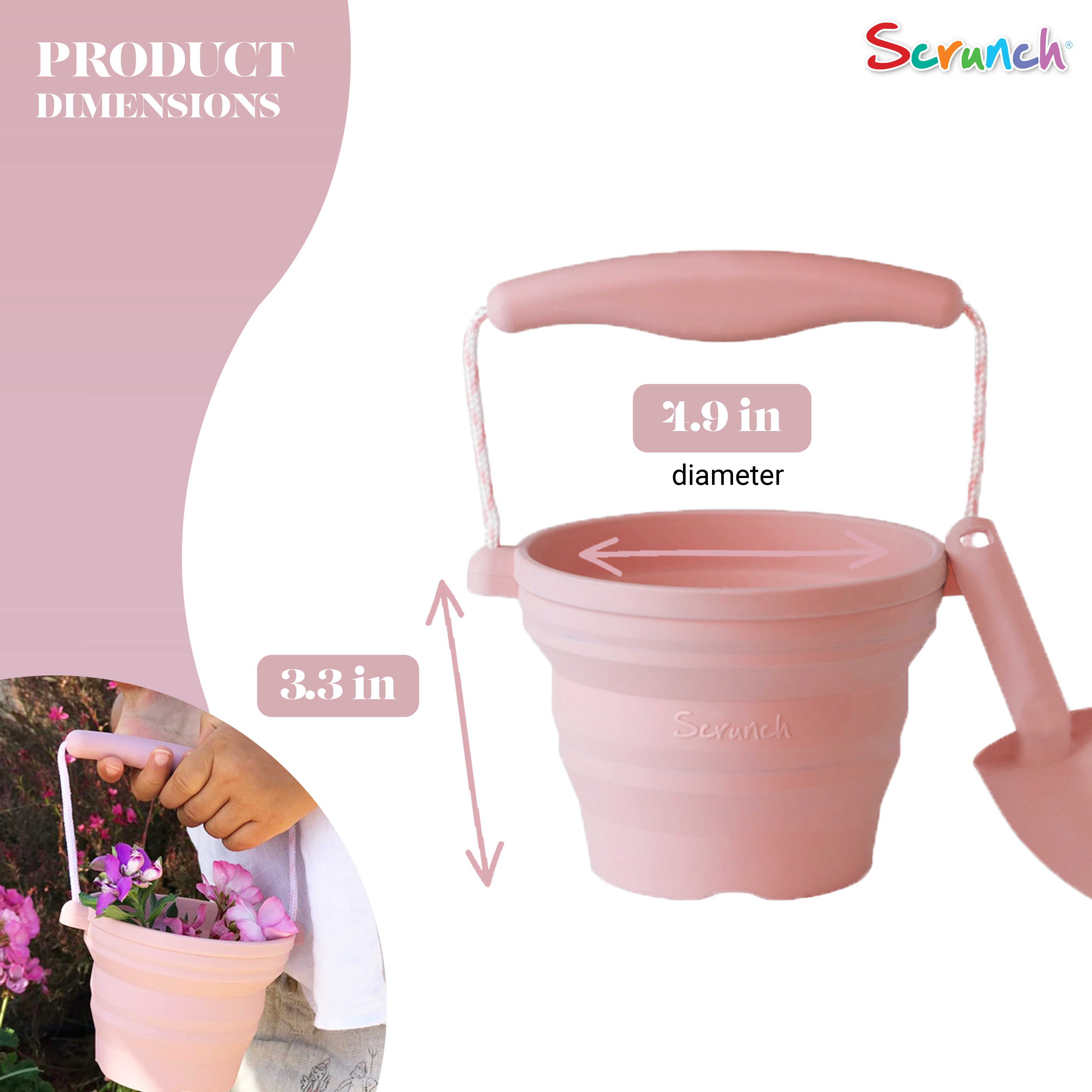 Seedling Pot with Spade - Dusty Rose