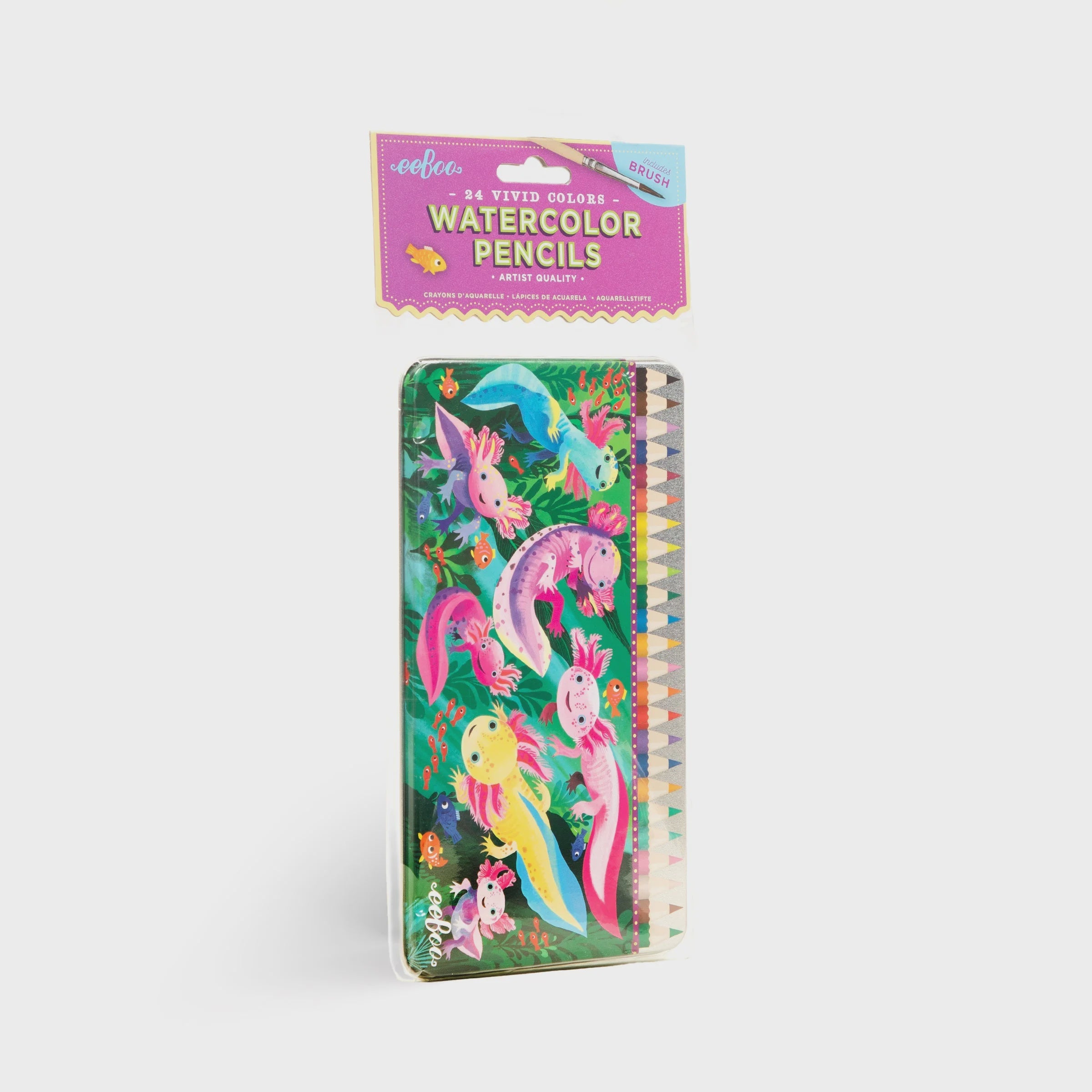 Axolotl 24 Mini Watercolor Pencils Tin