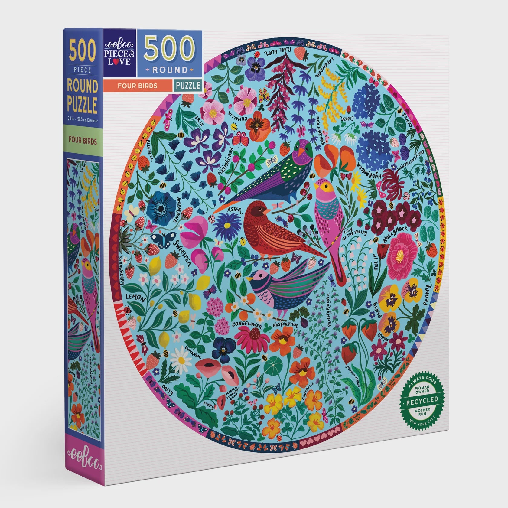 Four Birds Round Puzzle - 500pc
