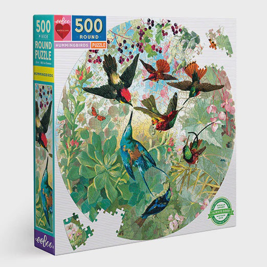 Hummingbirds Round Puzzle - 500