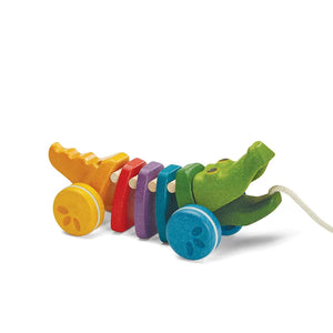 Pull-Along Rainbow Alligator