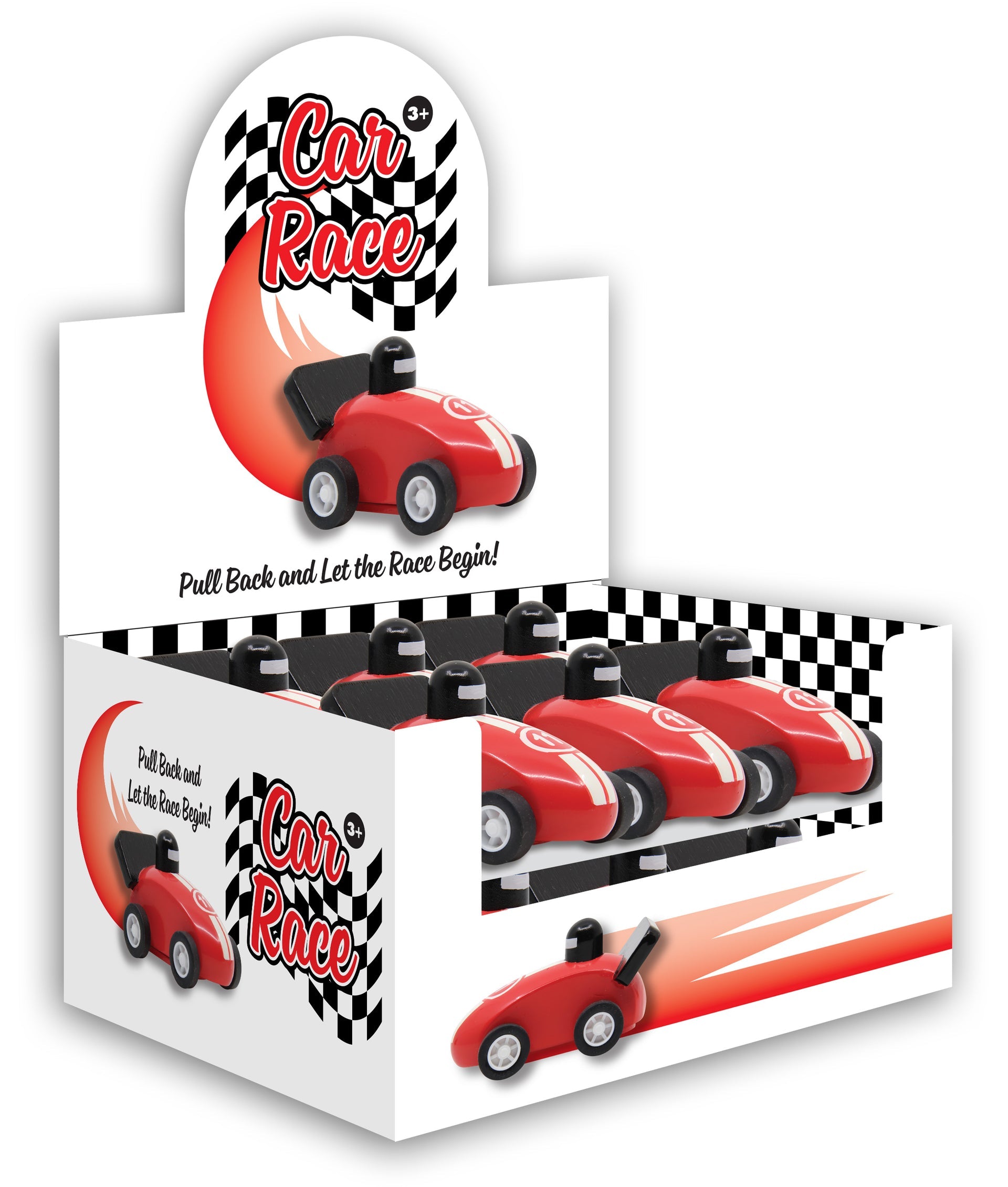 Car Race Wooden Pull back car