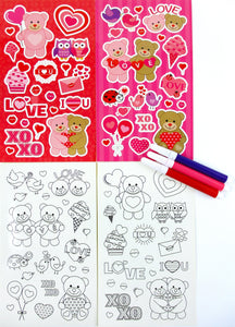 Valentine Sticker Coloring Set