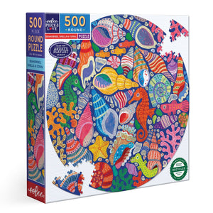 Seahorses, Shells & Coral - 500 Round