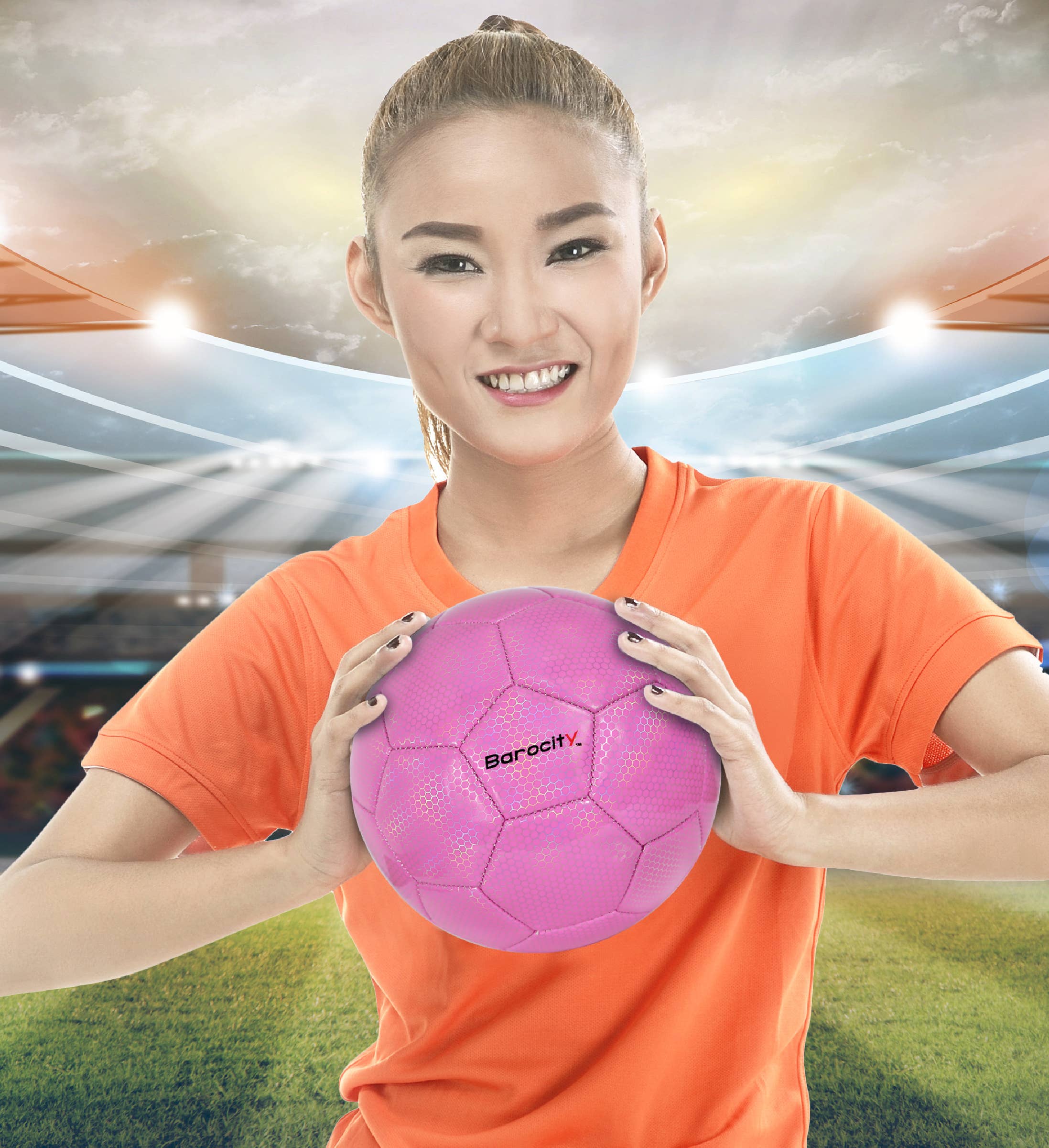 Soccer Ball - Pink Modern Pattern - Size 4