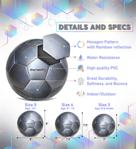 Soccer Ball - Silver Modern Pattern - Size 4