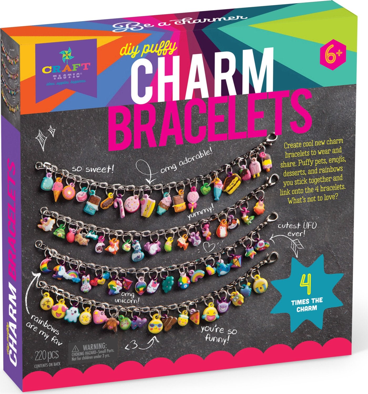 DIY Puffy Charm Bracelets