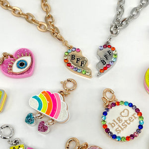 Charm - Silver BFF Broken Heart