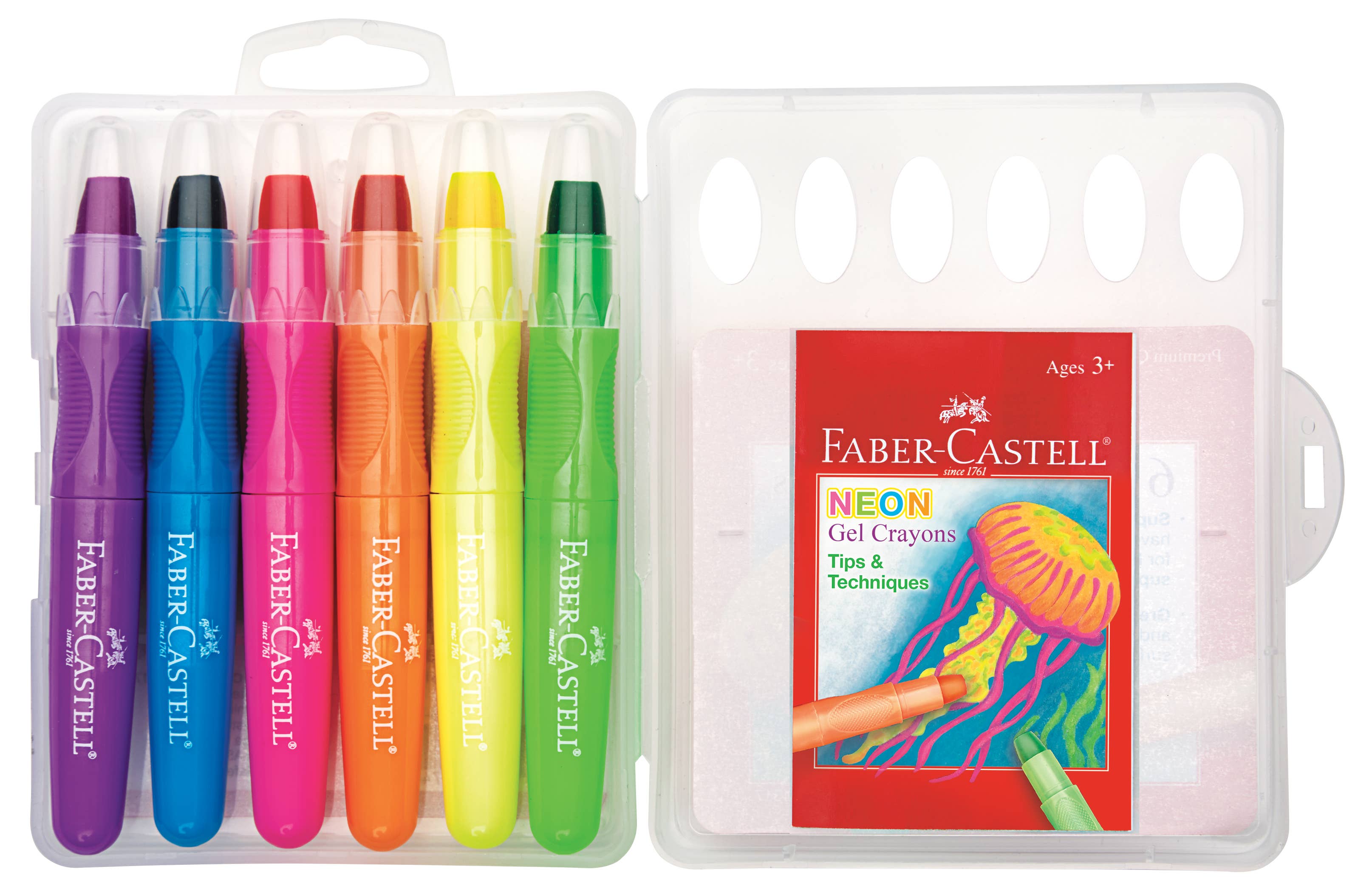 Neon Gel Crayons in Storage Case