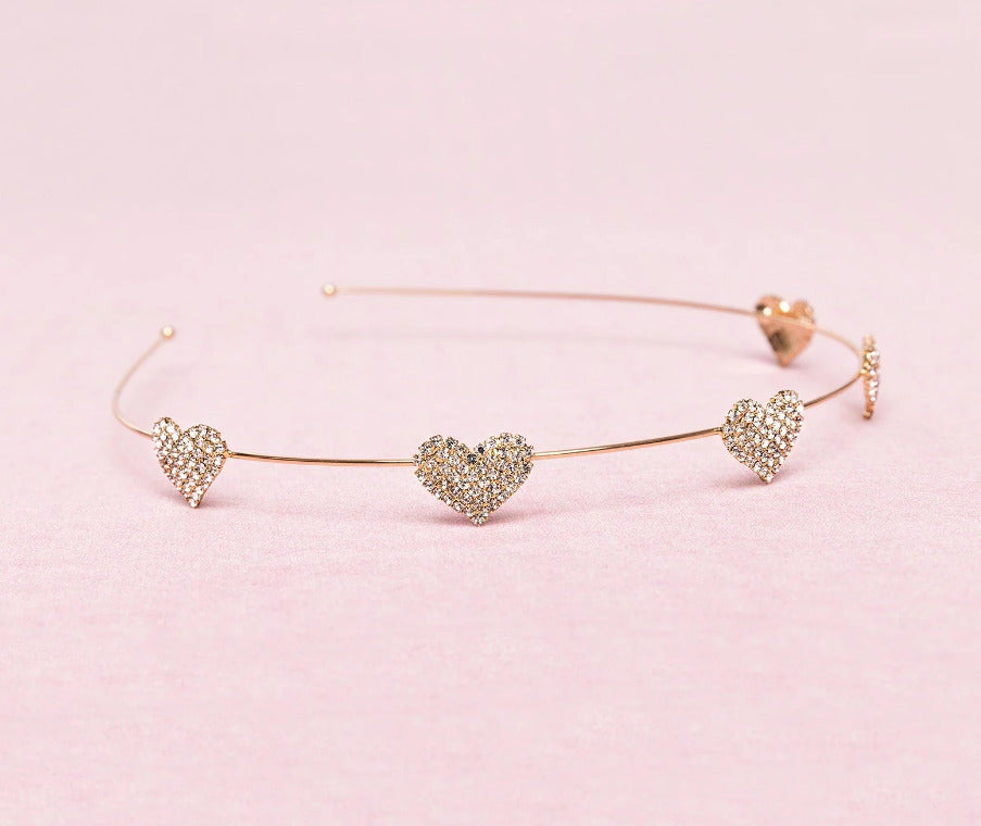 Rhinestone Heart Headband for Kids, 1 Count