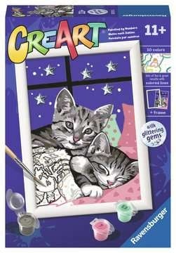 CreArt: Sleepy Kitties w/Gems 5x7