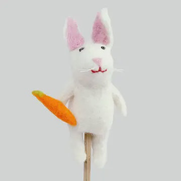 Finger Puppet White Bunny