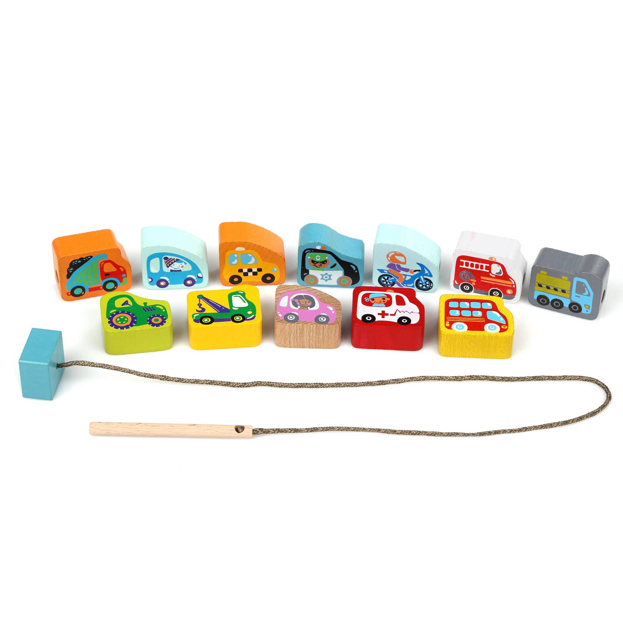 Cubika Wooden Lacing Cars