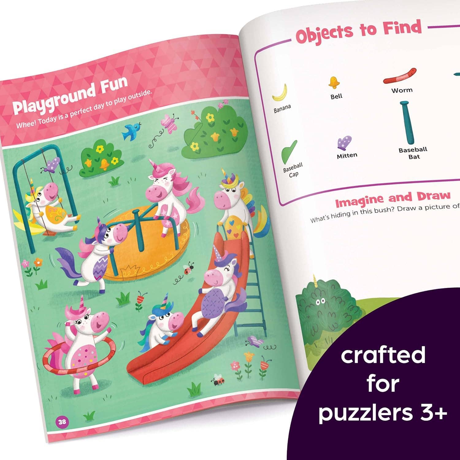 Unicorn Hidden Pictures Puffy Sticker Playscenes