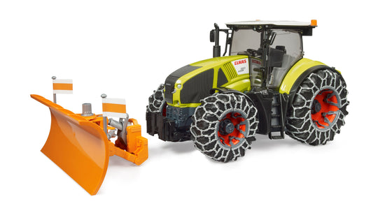 Bruder 03018 Class Axion 950 with Snow Chains and Snow Plow Blade