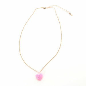 Boutique Glitter Heart Necklace