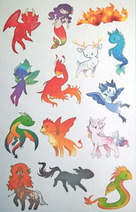 Magical Creatures Shiny Stickers