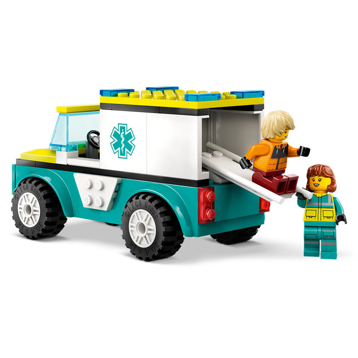 Emergency Ambulance and Snowboarder
