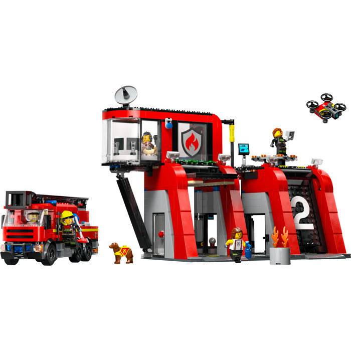 LEGO Fire Station with Fire Truck