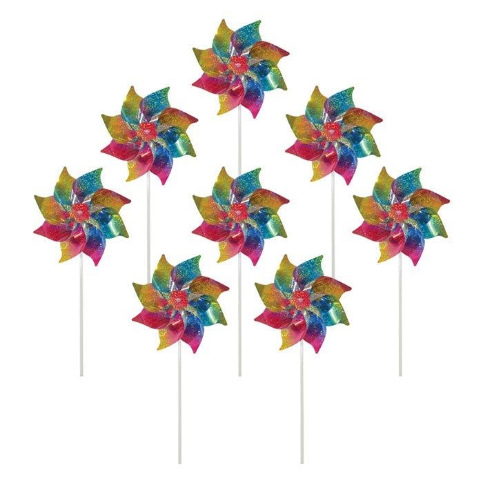 Rainbow Whirl Mylar Pinwheel