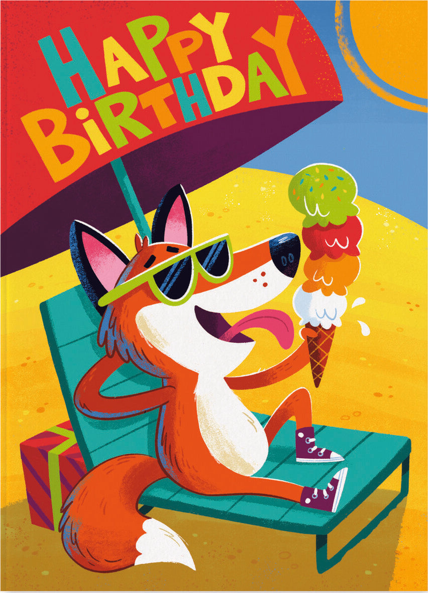 Fox Birthday Card