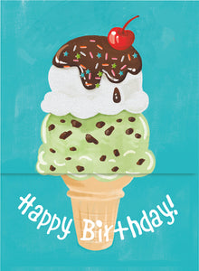 Happy Birthday Ice Cream tri-fold