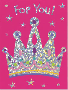 Pink Crown Enclosure Card