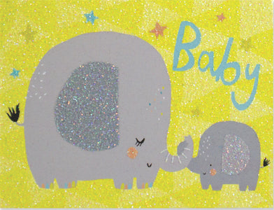 Baby Elephant Enclosure Card