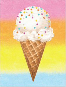 Birthday Ice Cream Cone Enclosure Card