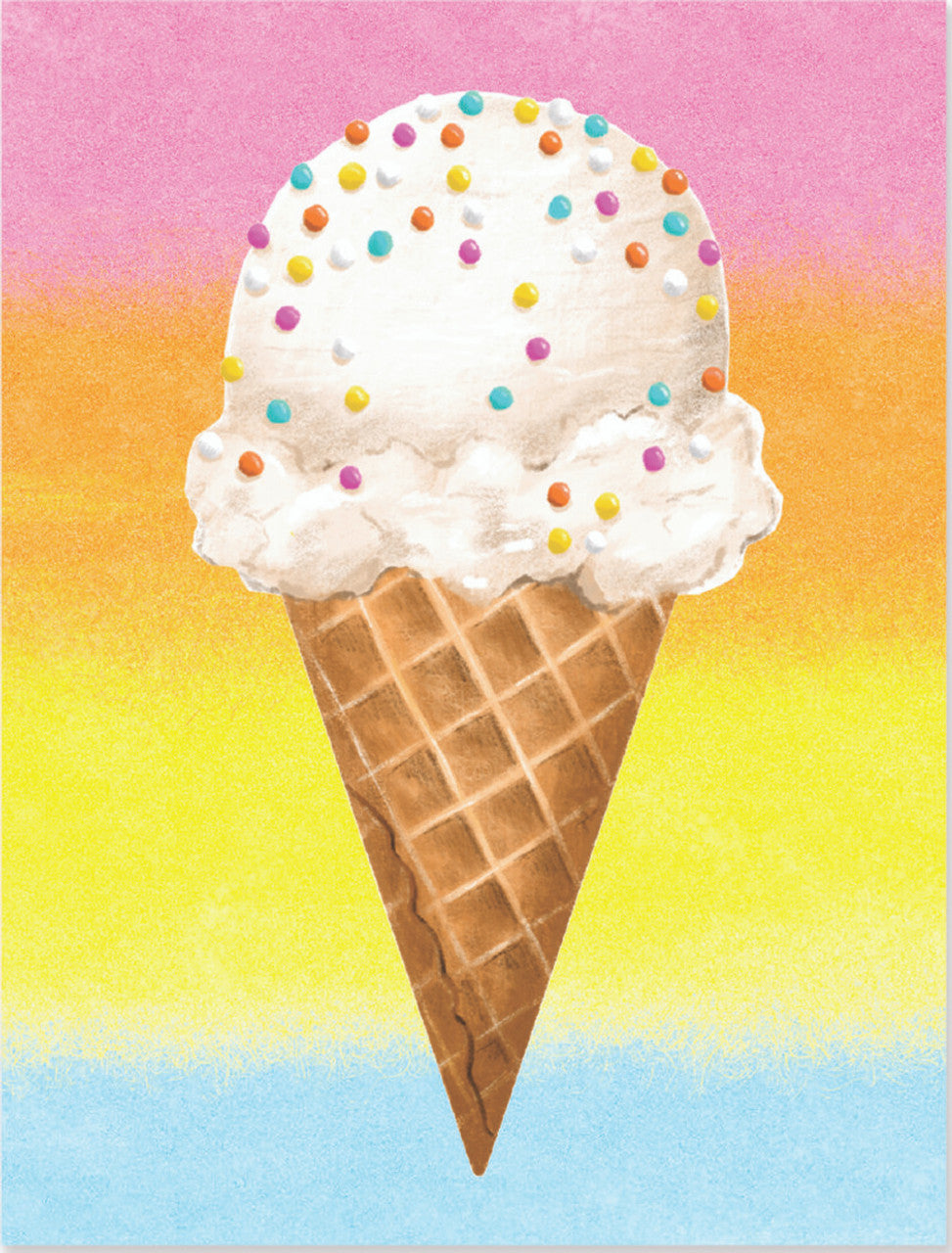 Birthday Ice Cream Cone Enclosure Card