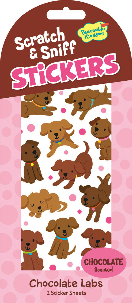 Scratch and Sniff Chocolate Lab Stickers