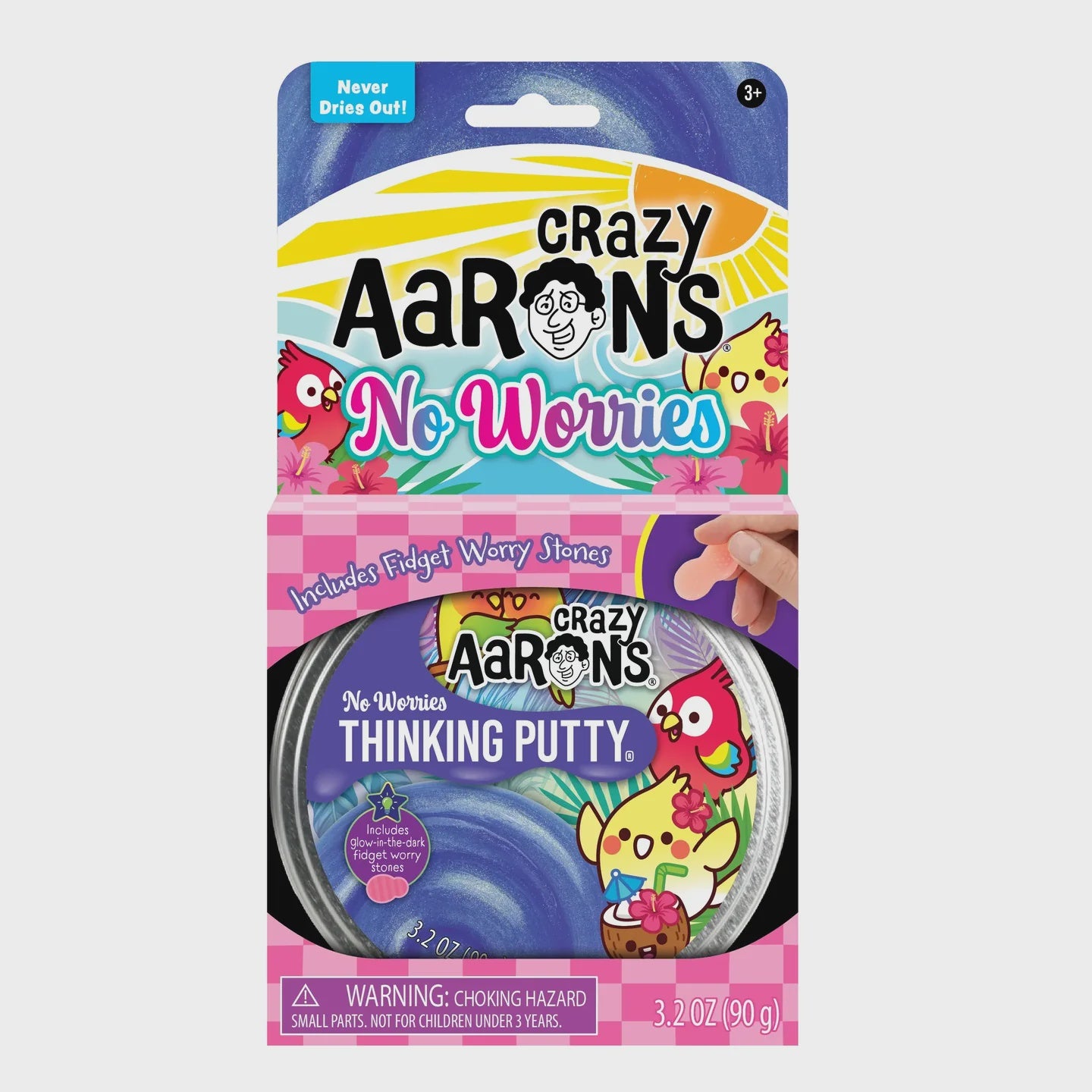 4" Thinking Putty Tin - No Worries