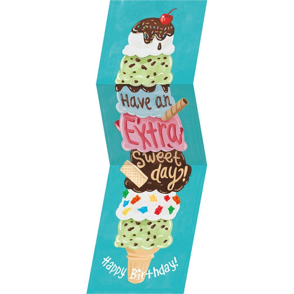 Tall Tri-Fold Ice Cream Card