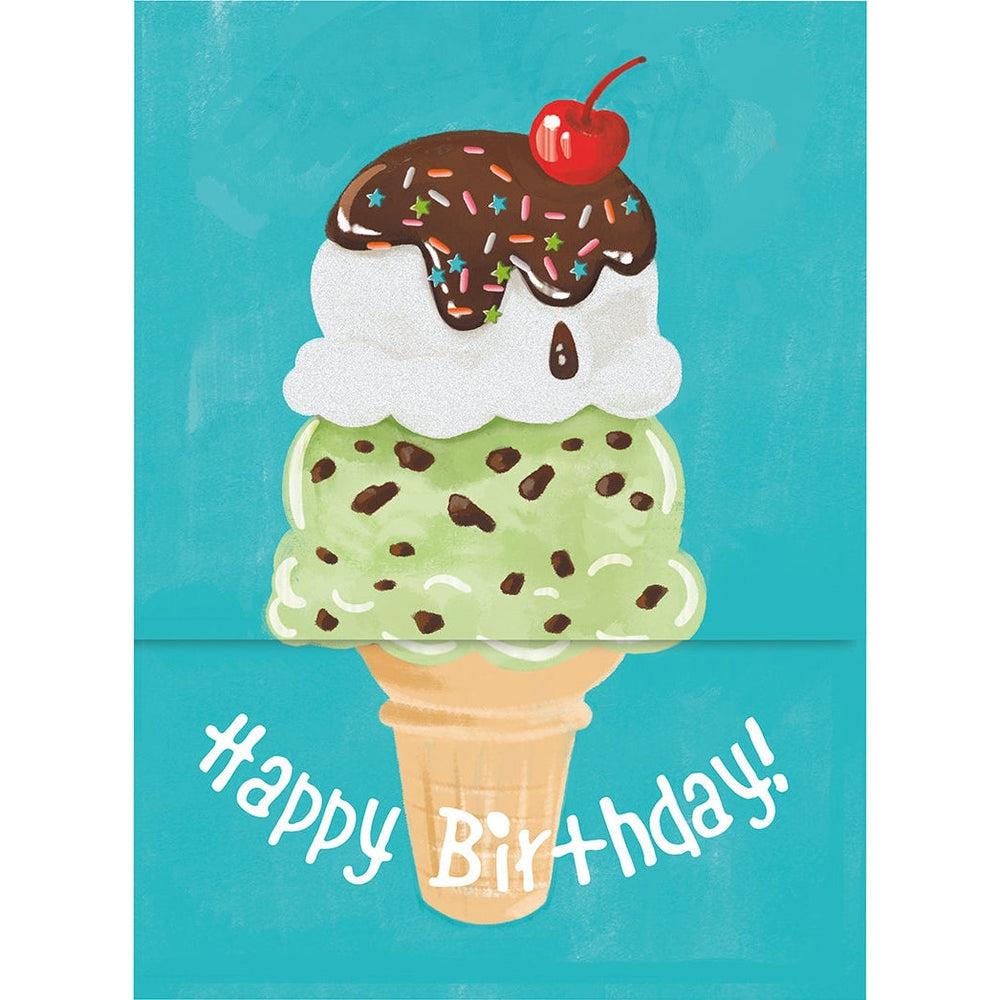 Tall Tri-Fold Ice Cream Card