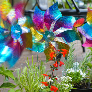 Rainbow Whirl Mylar Pinwheel