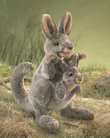 Kangaroo and Joey Puppet