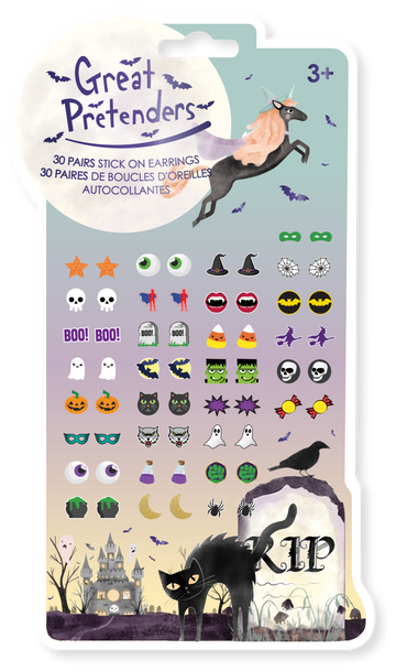 Halloween Sticker Earrings, 30 pair