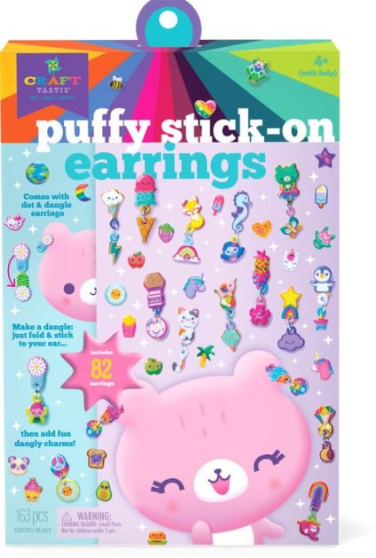Puffy Stick-On Earrings