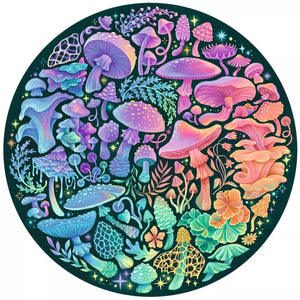 Mushrooms Round Puzzle - 500 Pc