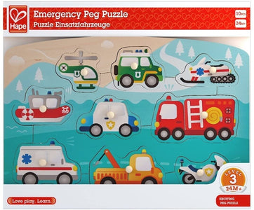 Peg Puzzle: Emergency Vehicles