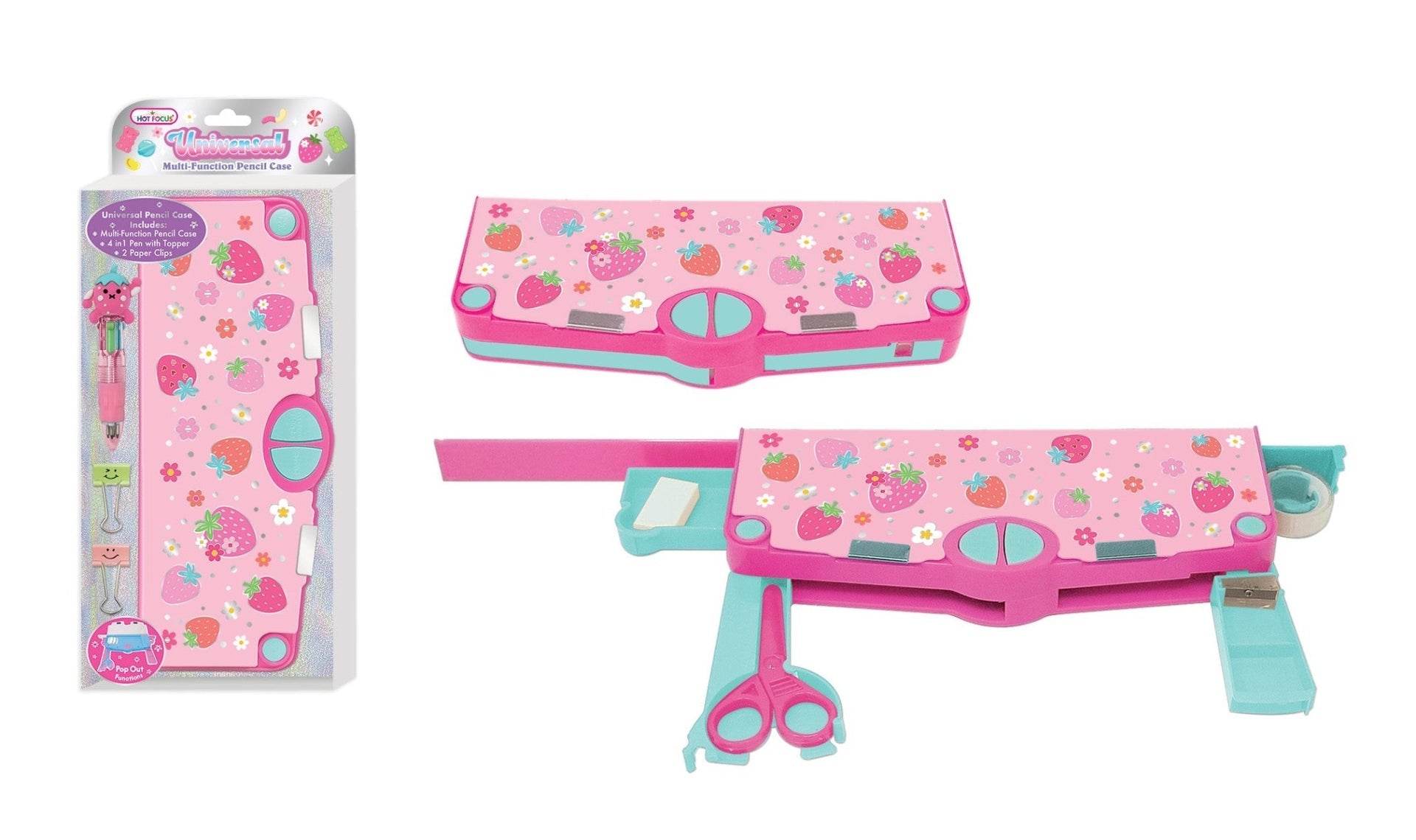 Multi-Function Pencil  Case - Strawberry