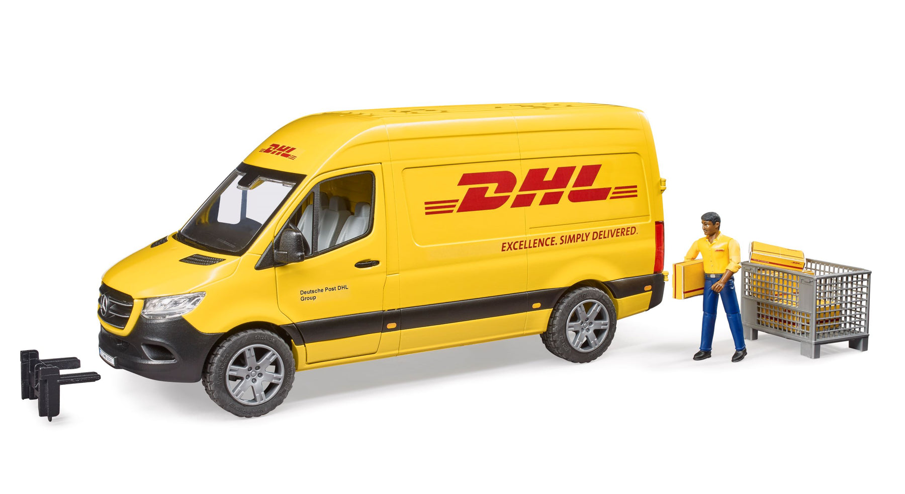 Bruder 2671 MB Sprinter DHL Truck w Driver NEW