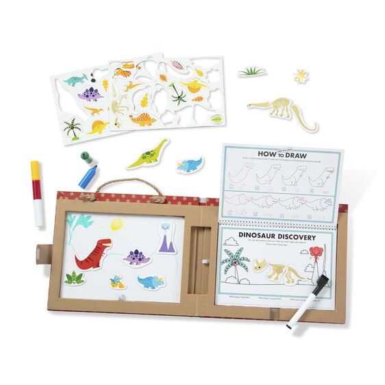 Play, Draw, Create Reusable Drawing & Magnet Kit - Dinosaurs