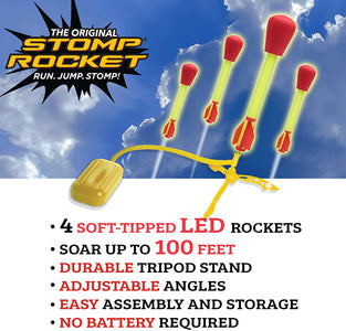 Ultra LED Stomp Rocket - 4 Rockets