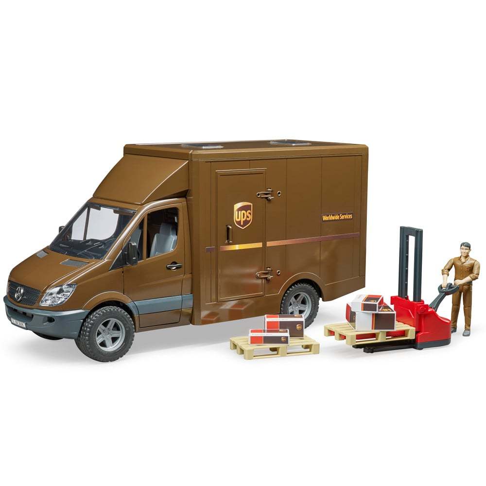 Bruder 02678 MB Sprinter UPS w/ Driver and Pallet Jack