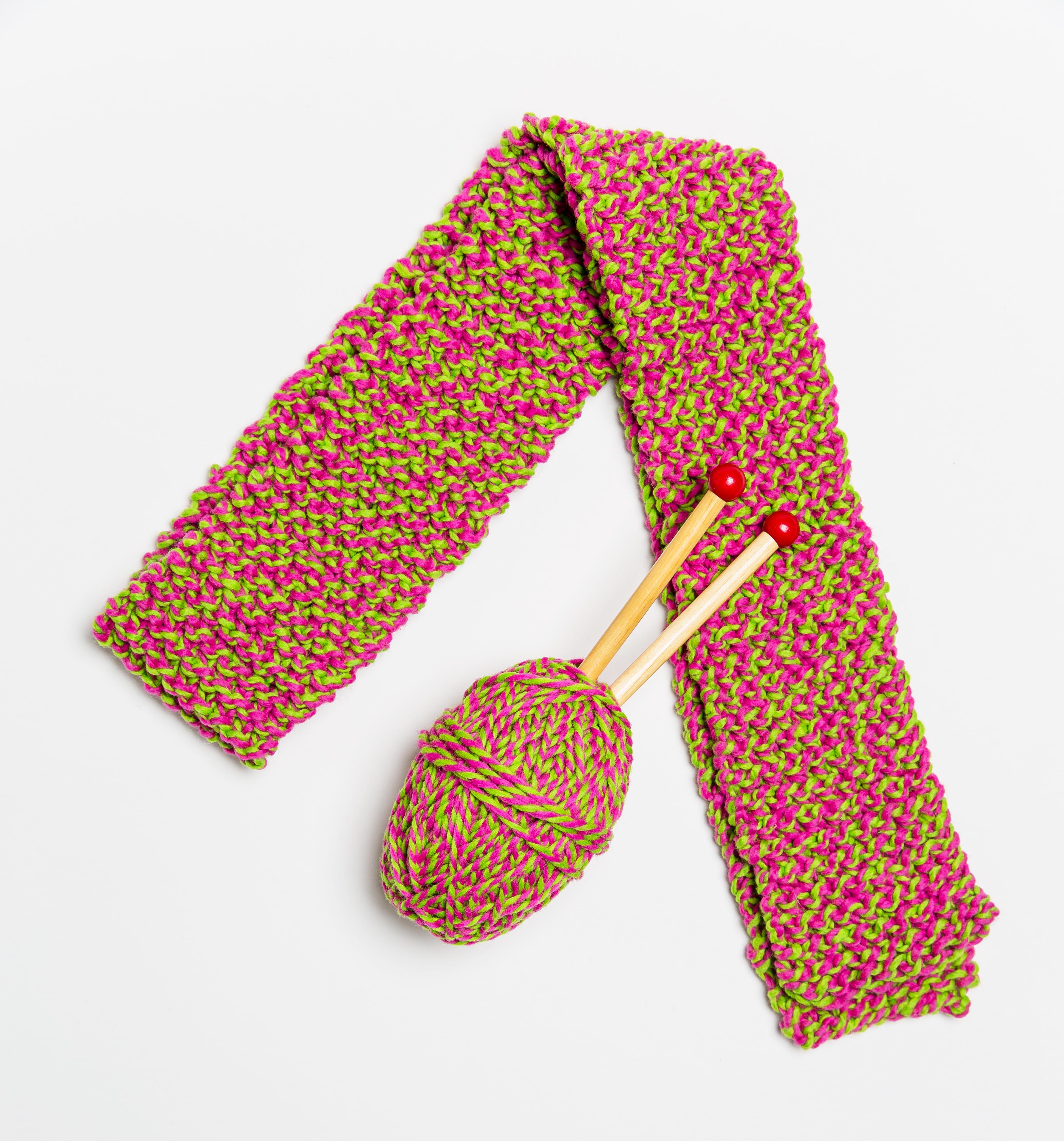 Quick to Knit Scarf - Pink