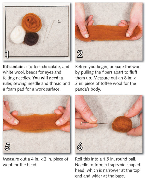 Needle Felting Kit - Red Panda