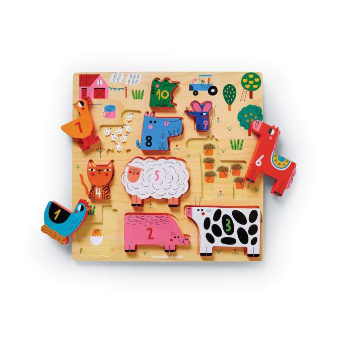 123 Barnyard Wood 10 pc Puzzle